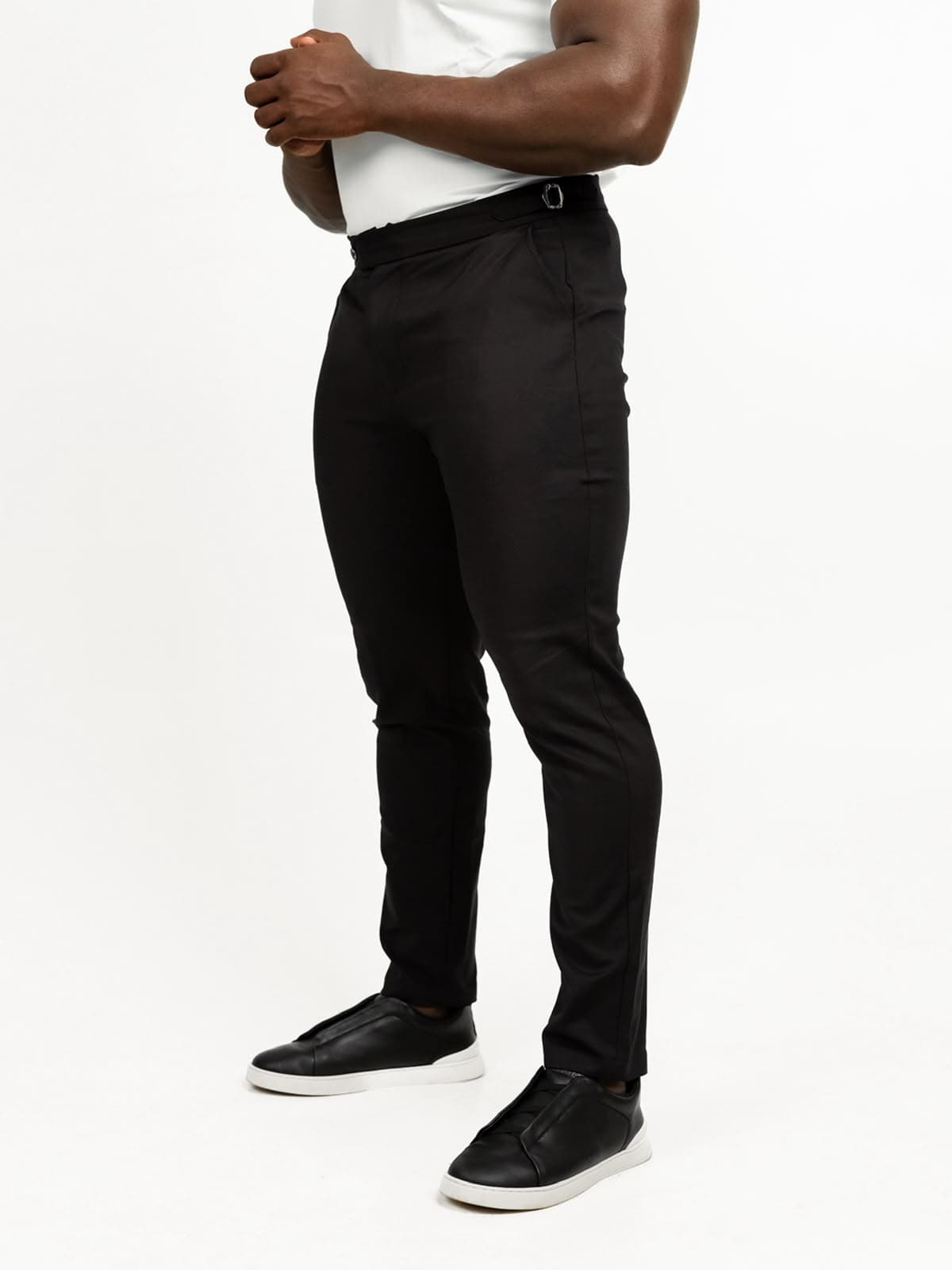 Black Side Adjuster Trousers